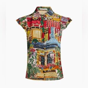 Alice + Olivia Multicolor Printed Blouse